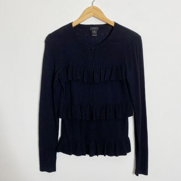Ann Taylor Factory Tiered Ruffle Button Front Cardigan Sweater Size XS - Picture 1 of 5